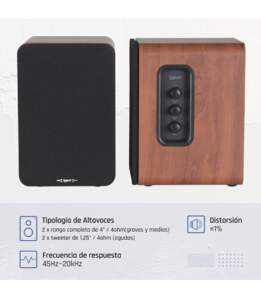 iggual Altavoces 2.0 50W Bluetooth 5.3 Home Studio