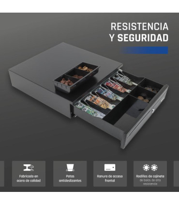 iggual Cajón Portamonedas IRON-30 42cm 5+5 negro