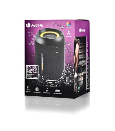 NGS ALTAVOZ PORTATIL BT, LUCES RGB IPX7
