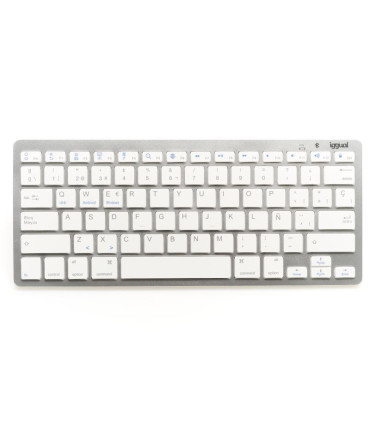 iggual Teclado Bluetooth Slim TKL-BT plata 2 canal