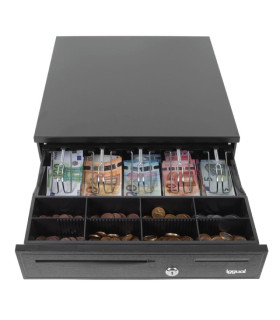 iggual Cajón Portamonedas IRON-50 42cm 5+8 negro