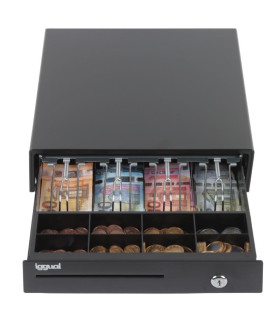 iggual Cajón Portamonedas IRON-15 37cm 4+8 negro