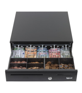 iggual Cajón Portamonedas IRON-35 42cm 5+6 negro