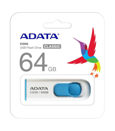 ADATA Lapiz Usb C008 64GB USB 2.0 Blanco/Azul