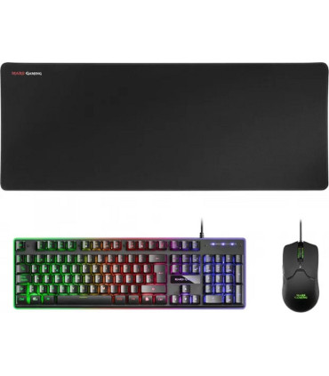 Mars Gaming Combo MCPX GAMING 3IN1 RGB Negro