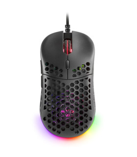 Mars Gaming Raton Gaming ligero RGB negro