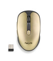 NGS Raton Inalambrico Recargable Silencioso Dorado