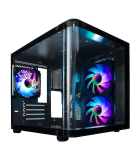 COOLBOX CHASIS MATX GM100 CRISTAL 3XVENT.ARGB