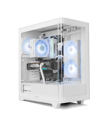 NOX Semitorre HUMMER ETHER Cristal Curvo Blanco