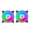 MARS GAMING MFDUO 12CM 2XFANRGB Ult-silent Black