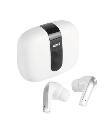 iggual Auriculares inalámbricos TWS Bluetooth blan