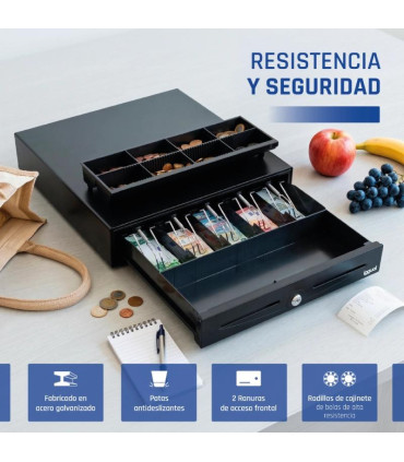 iggual Cajón Portamonedas IRON-70 44,5cm 5+8 negro