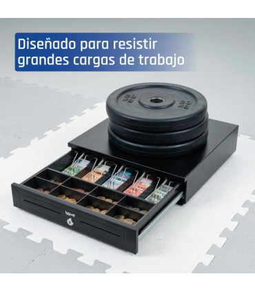 iggual Cajón portamonedas IRON-HD 41cm 5+8 negro