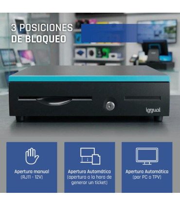 iggual Cajón Portamonedas IRON-30B 42cm 5+7/7+5