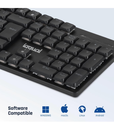 iggual Teclado USB mecánico CK-MECHA-105T negro