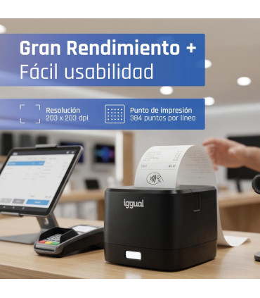 iggual Impresora térmica tickets TP EASY 58 USB+RJ