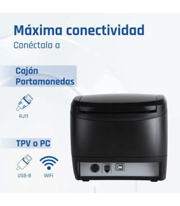 iggual Impresora térmica TP EASY 80 USB+RJ11 WiFi