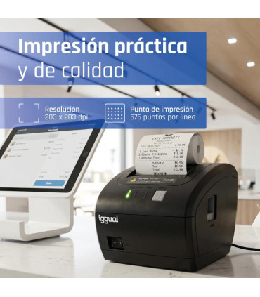 iggual Impresora térmica TP EASY 80 USB+RJ11 WiFi