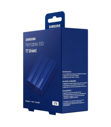 Samsung T7 Shield SSD Externo 2TB NVMe USB3.2 Azul