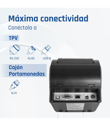 iggual Impresora Térmica TP8002 USB+RS232+Ethernet