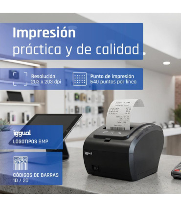 iggual Impresora Térmica TP8002 USB+RS232+Ethernet
