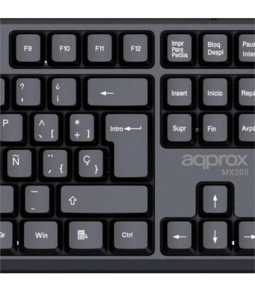 APPROX Teclado X205 USB 2.0 Negro