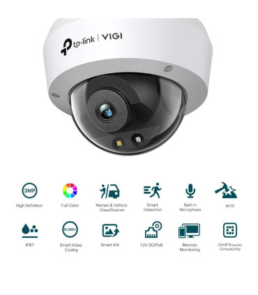 VIGI Cámara IP Domo C230 3MP Plástico Full-Color 4