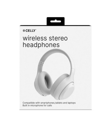 Celly Auricular Diadema Inalámbrico WAVEBEAT Blanc