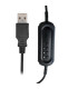 EWENT EW3568 Auricular USB+micrófono cable 2,1m