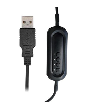 EWENT EW3568 Auricular USB+micrófono cable 2,1m