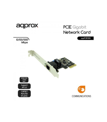 approx APPPCIE1000 Tarjeta Red Gigabit PCI-E LP