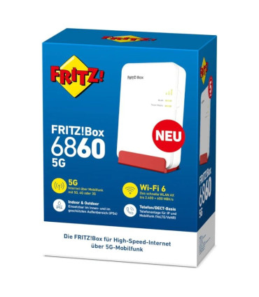 Fritz! Box6860 5G Router WiFi6 4x4 MIMO NanoSIM