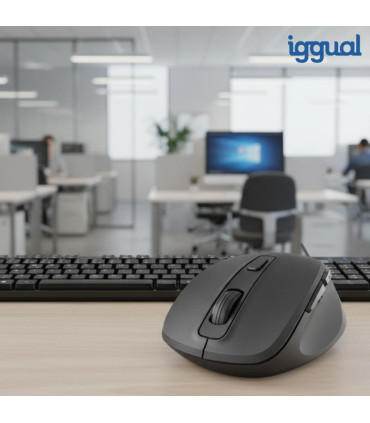 iggual Ratón inalámbrico ERGO-SILENT-6D 1600DPI