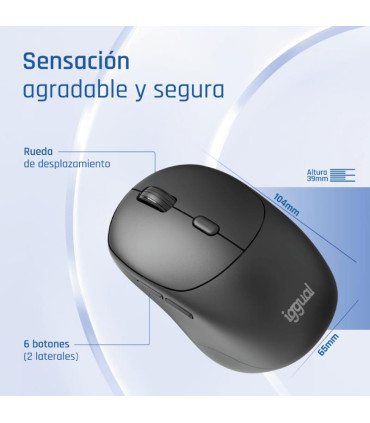 iggual Ratón inalámbrico NANO-OFFICE-6D 1600DPI