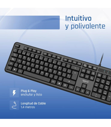 iggual Teclado USB estándar CK-OFFICE-105T negro