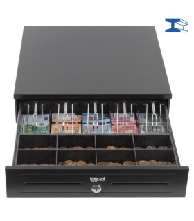 iggual Cajón portamonedas IRON-HD 41cm 5+8 negro