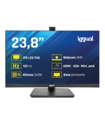 iggual Monitor 24" 120Hz 1ms HDMI VGA MM AA webcam
