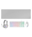 MARS GAMING Combo Gaming MCP-RGB3W 4EN1 BlancO