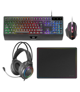MARS GAMING TECLADO+RATON+ALFOMBRILLA+AURICULAR