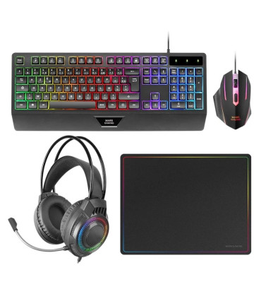 MARS GAMING TECLADO+RATON+ALFOMBRILLA+AURICULAR