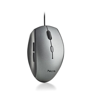 NGS WIRED ERGO SILENT MOUSE + USB TYPE C ADAP GRAY