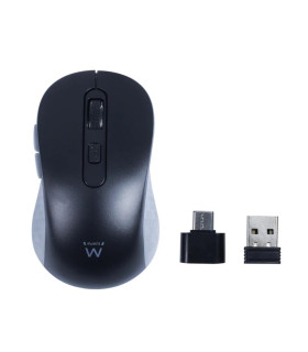 EWENT EW3204 Ratón inalámbrico 2.4GHz click silen
