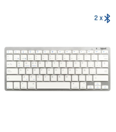 iggual Teclado Bluetooth Slim TKL-BT plata 2 canal