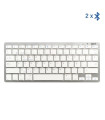 iggual Teclado Bluetooth Slim TKL-BT plata 2 canal