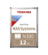 Toshiba N300 NAS HDD 12TB 3.5" SATA 6Gb-s 7200rpm