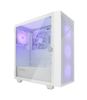 Coolbox Caja Gaming ATX GA300 GRIDLINE White