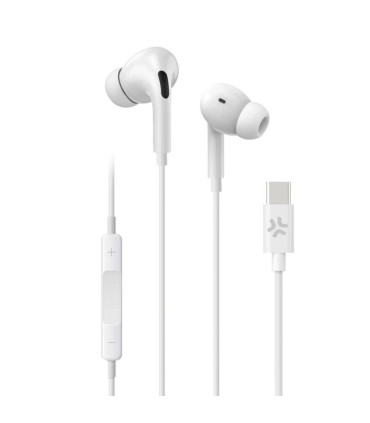 Celly Auriculares cable Usb-C Blanco