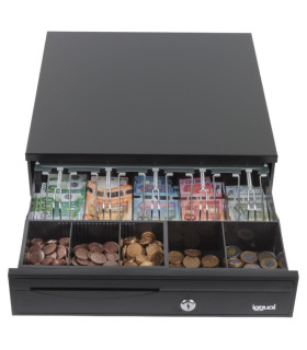 iggual Cajón Portamonedas IRON-30 42cm 5+5 negro