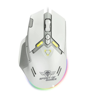 Spirit of Gamer Ratón Elite M60 Blanco RGB