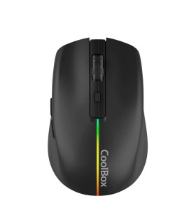 Coolbox Gaming Ratón W01 1600DPI Inalámbrico Negr